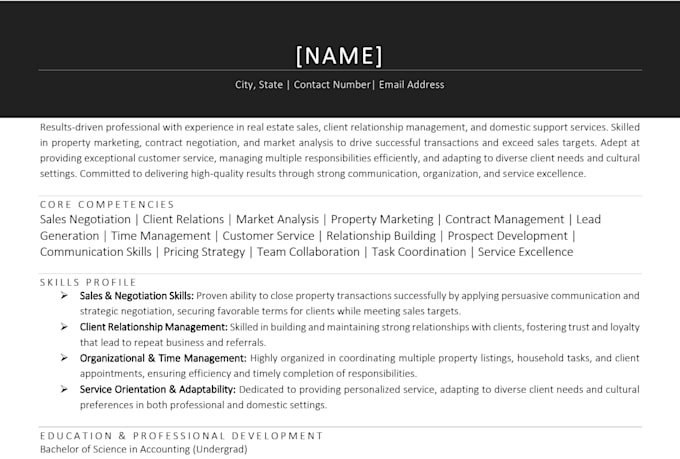 optimize a professional ats friendly resume